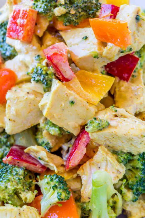 The easiest Curry Chicken Salad with Mangoes with zero points!