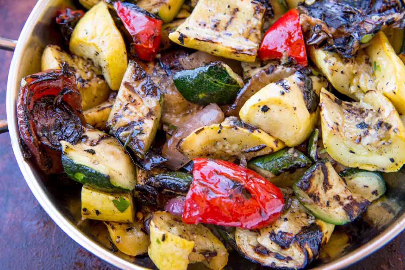 Balsamic Grilled Vegetables in Bowl