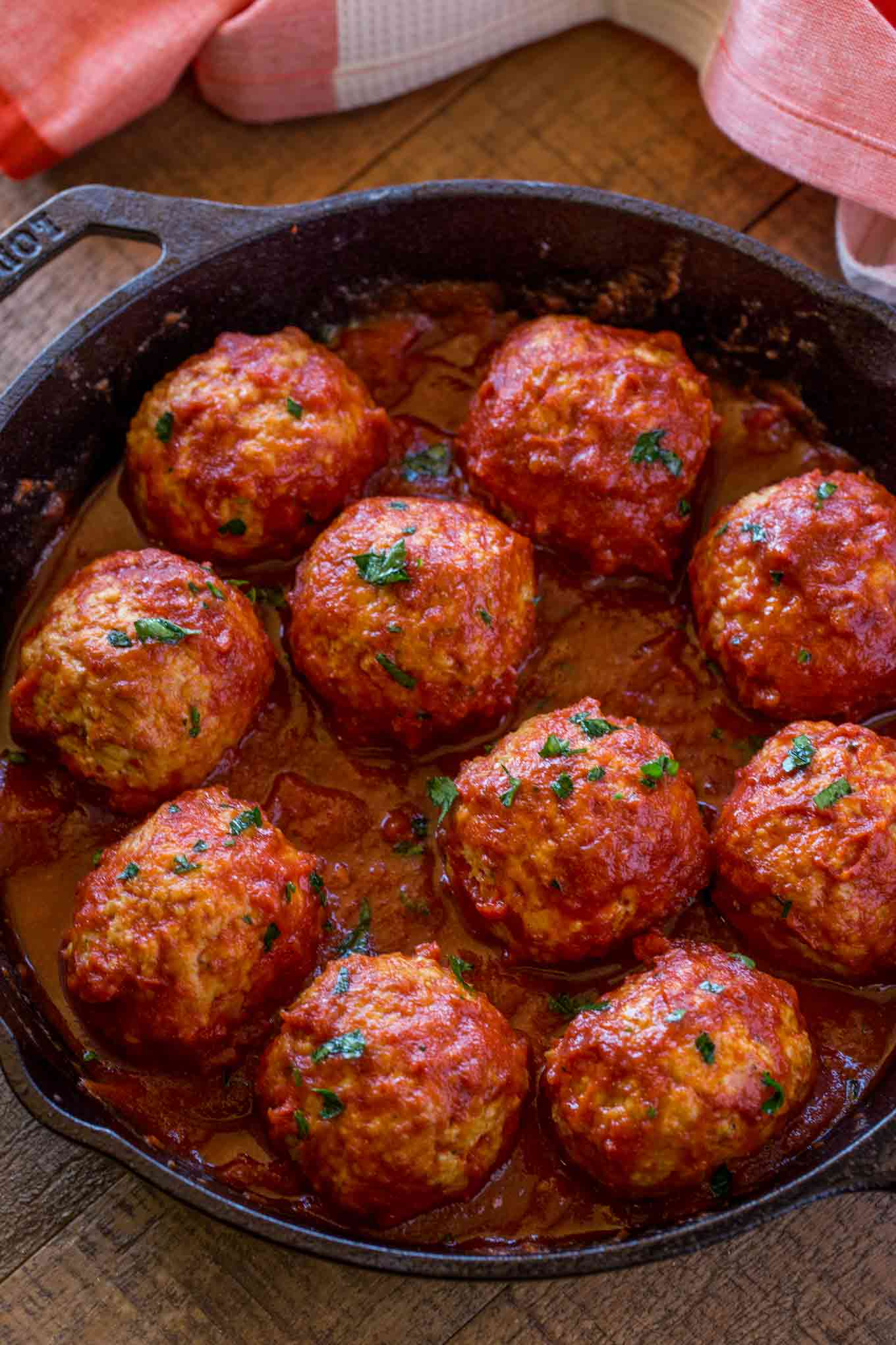 Chicken Meatballs In Marinara Sauce Cooking Made Healthy