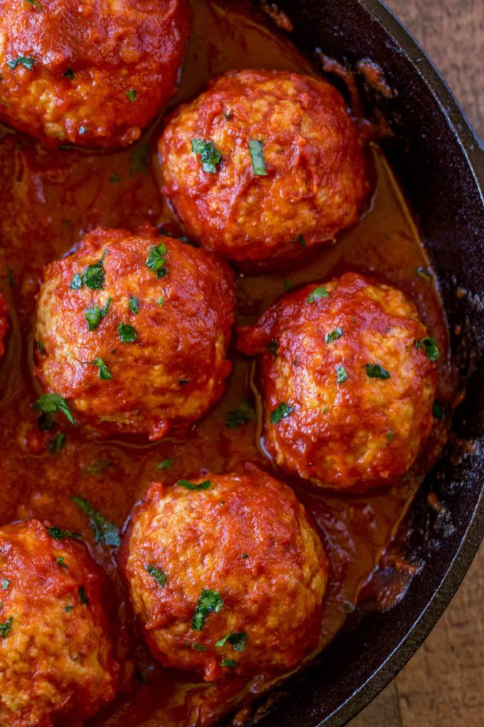 Chicken Meatballs in Marinara Sauce - Cooking Made Healthy