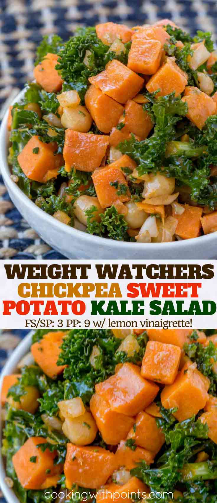 Kale Chickpea Salad Collage