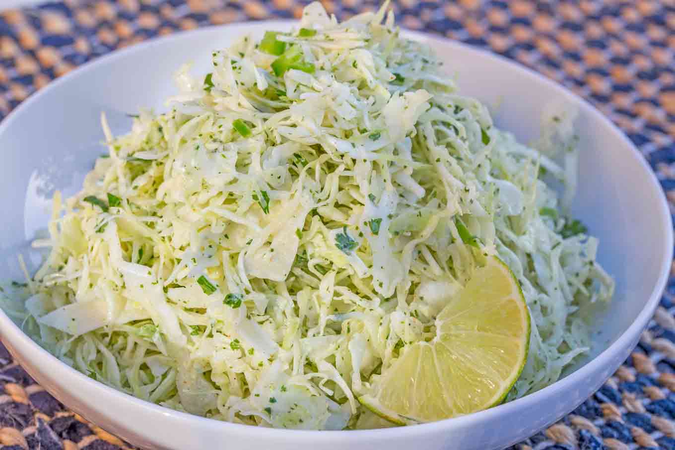 Cilantro Lime Cabbage Salad ⋆ Easy Mexican-Inspired Slaw Salad!