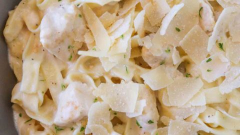 Lightened up Chicken Alfredo