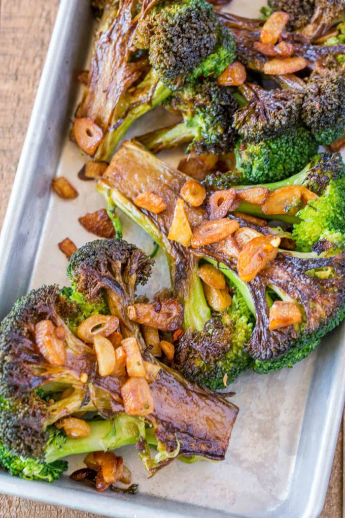 Crispy Vegetable Broccoli Steak with Garlic