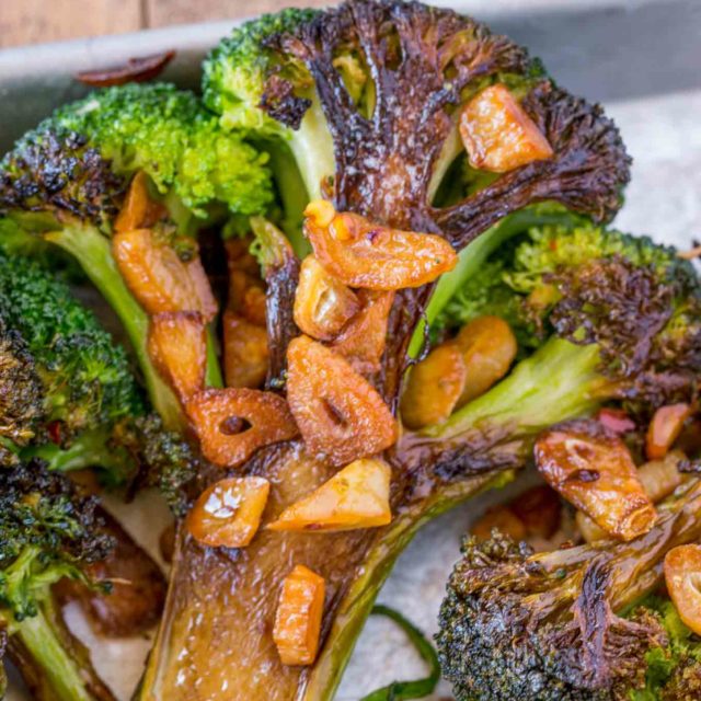 Garlic Roasted Broccoli Steaks