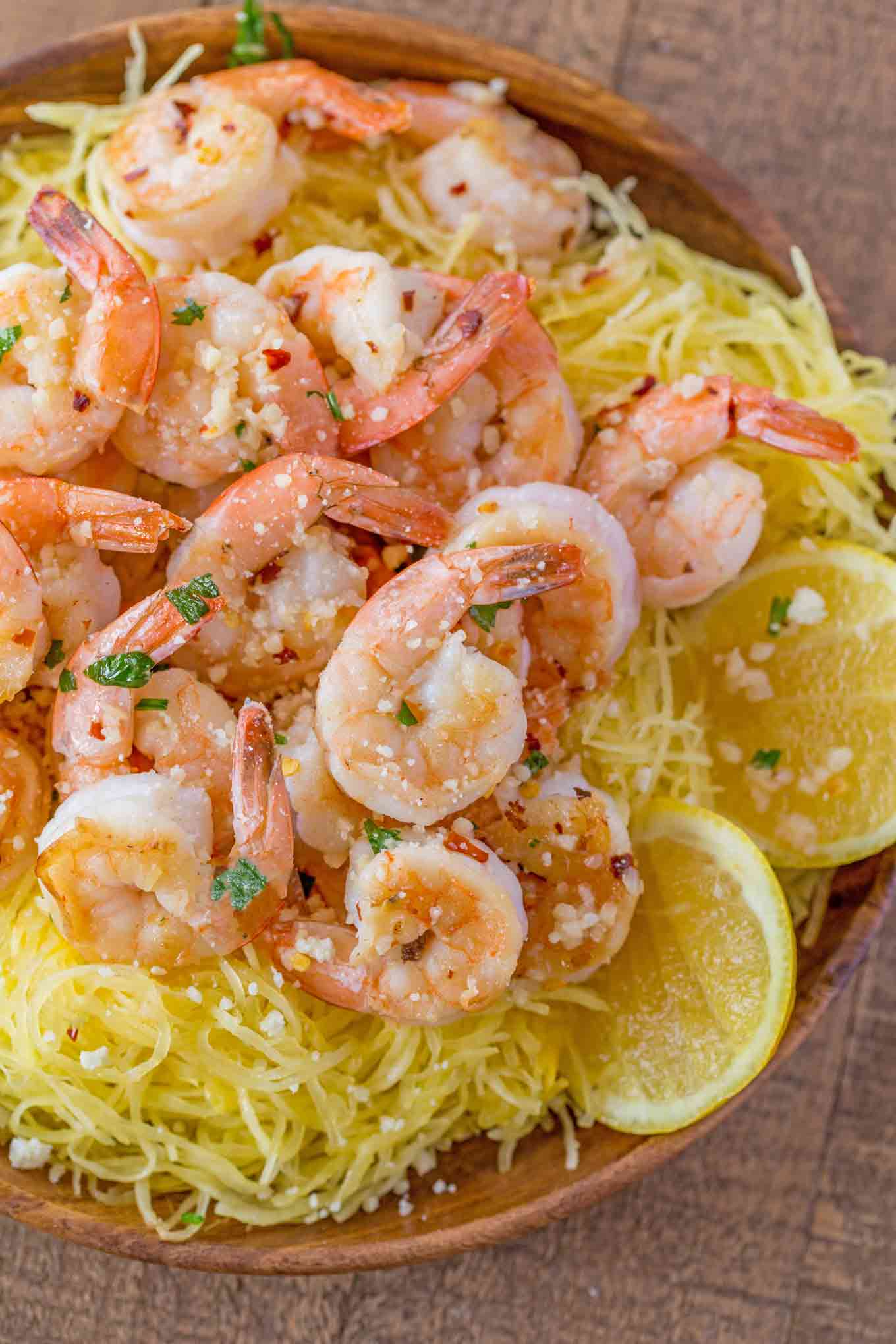 Shrimp Scampi Spaghetti Squash Pasta