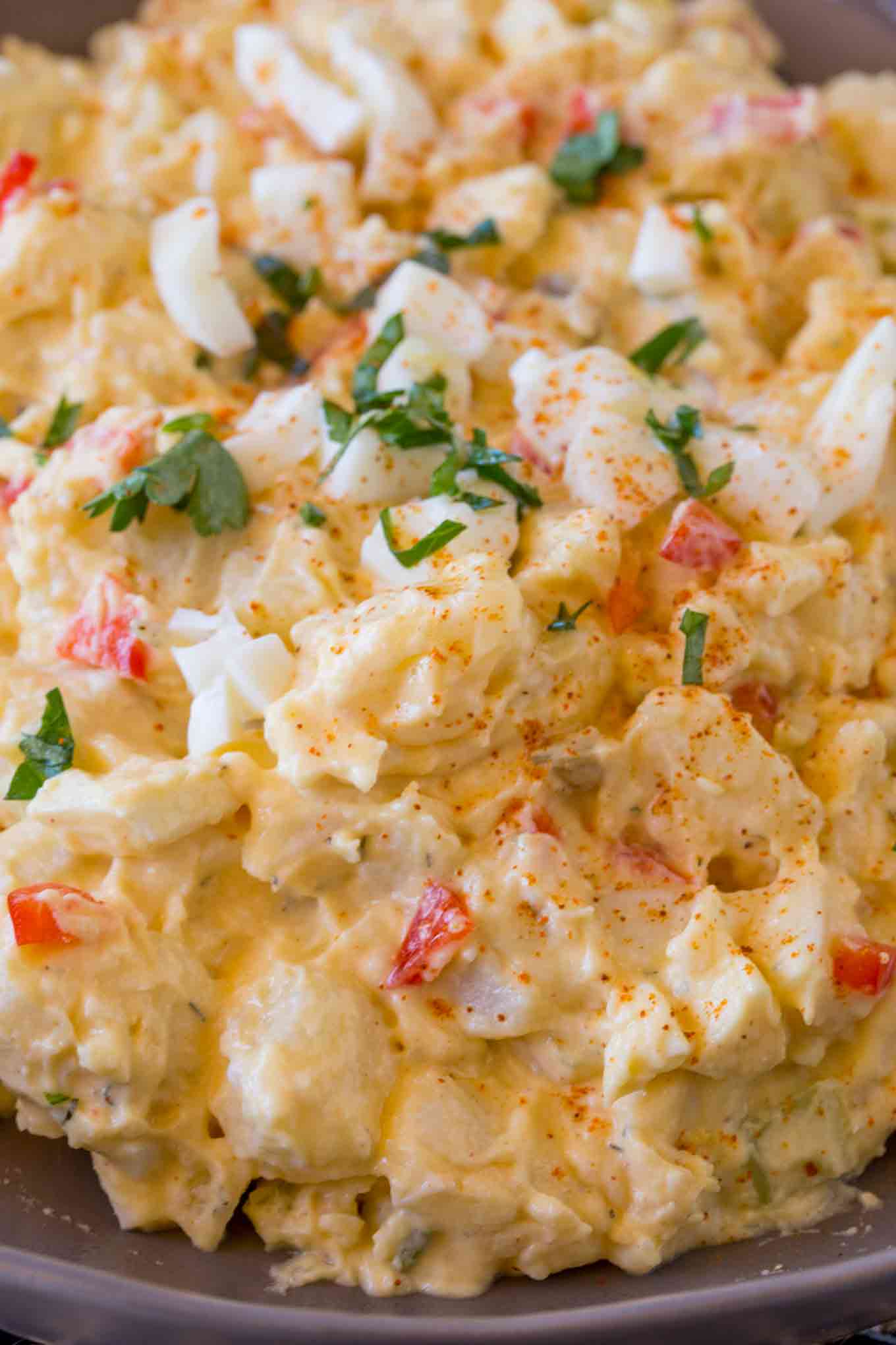 Skinny Deviled Egg Potato Salad - Cooking Made Healthy