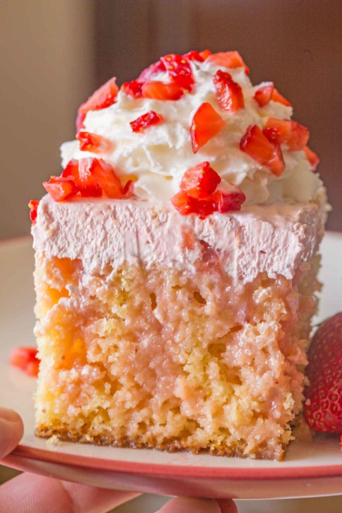 Strawberry Shortcake Poke Cake