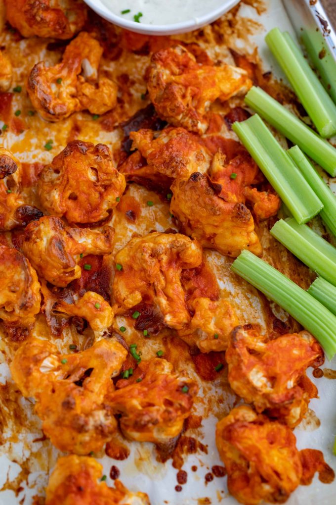 Baked Buffalo Wing Cauliflower