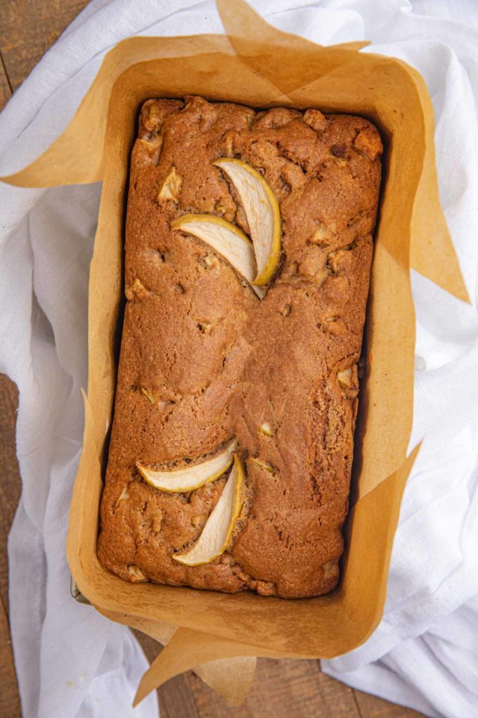 Loaf of applesauce bread