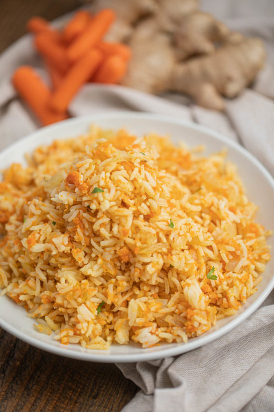 Carrot Rice (with Basmati Rice & Ginger) - Cooking Made Healthy