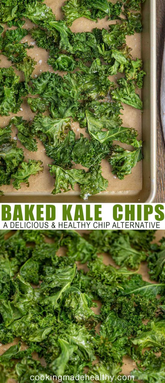 Baked kale chips