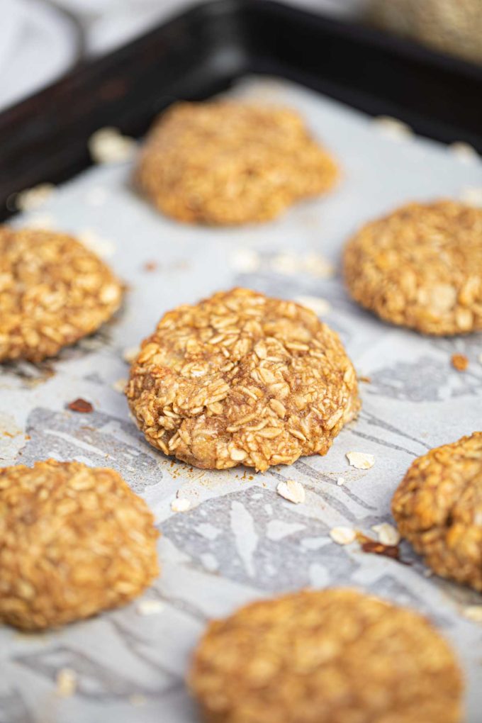 Oatmeal Banana Cookies close up