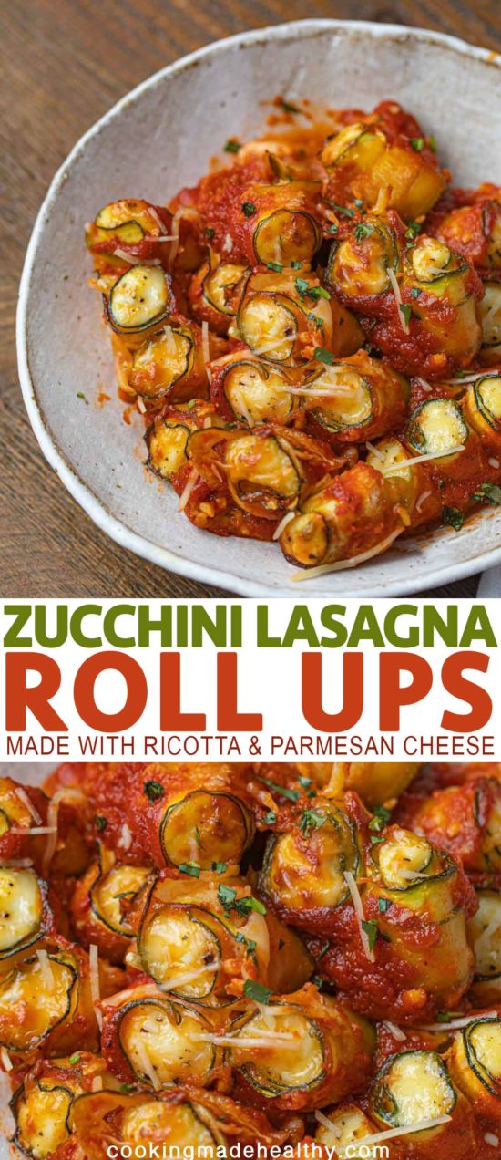 Healthy Zucchini Lasagna Roll Ups - Cooking Made Healthy