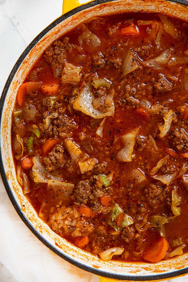 Beef and Cabbage Roll Soup Recipe Cooking Made Healthy