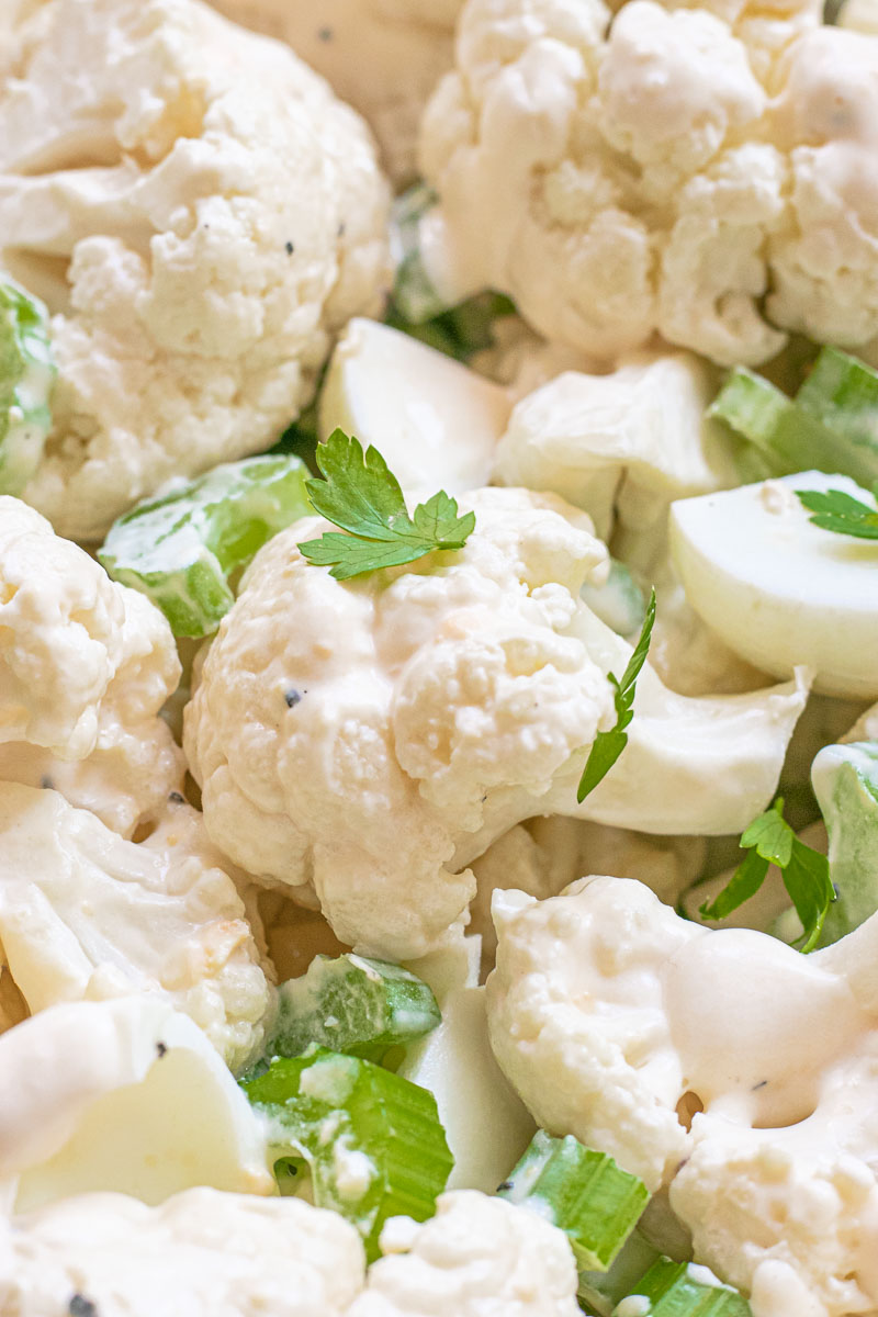 Cauliflower Egg Salad up close