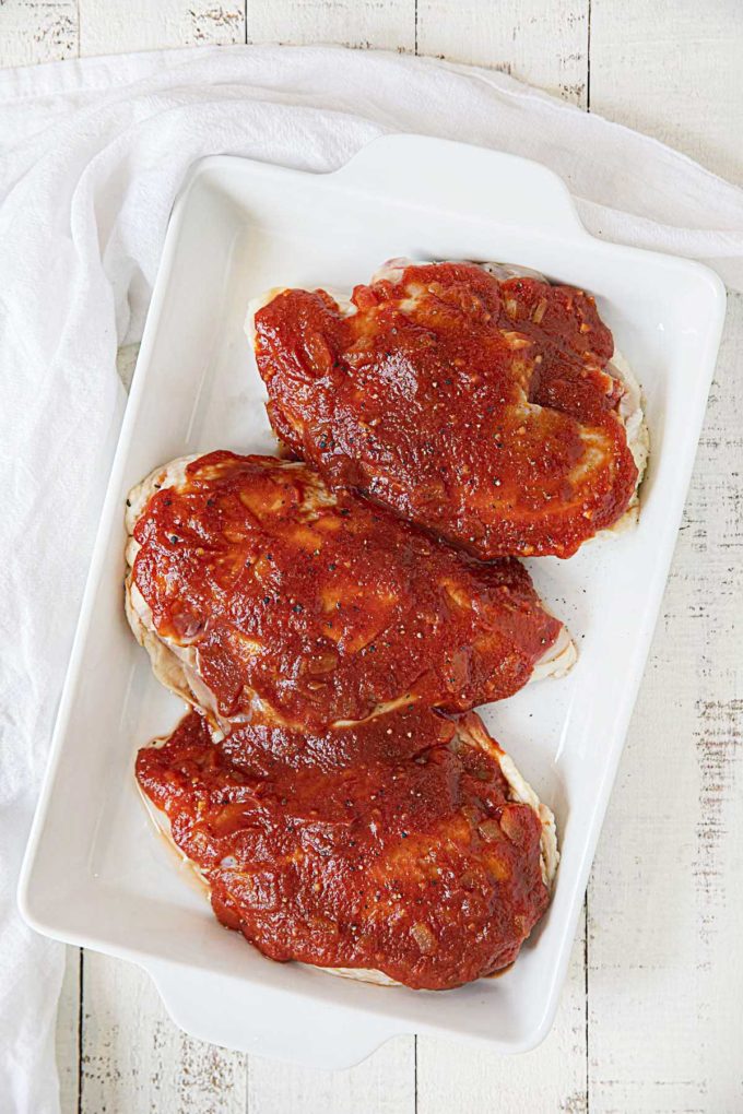 Raw Oven BBQ Chicken Breasts