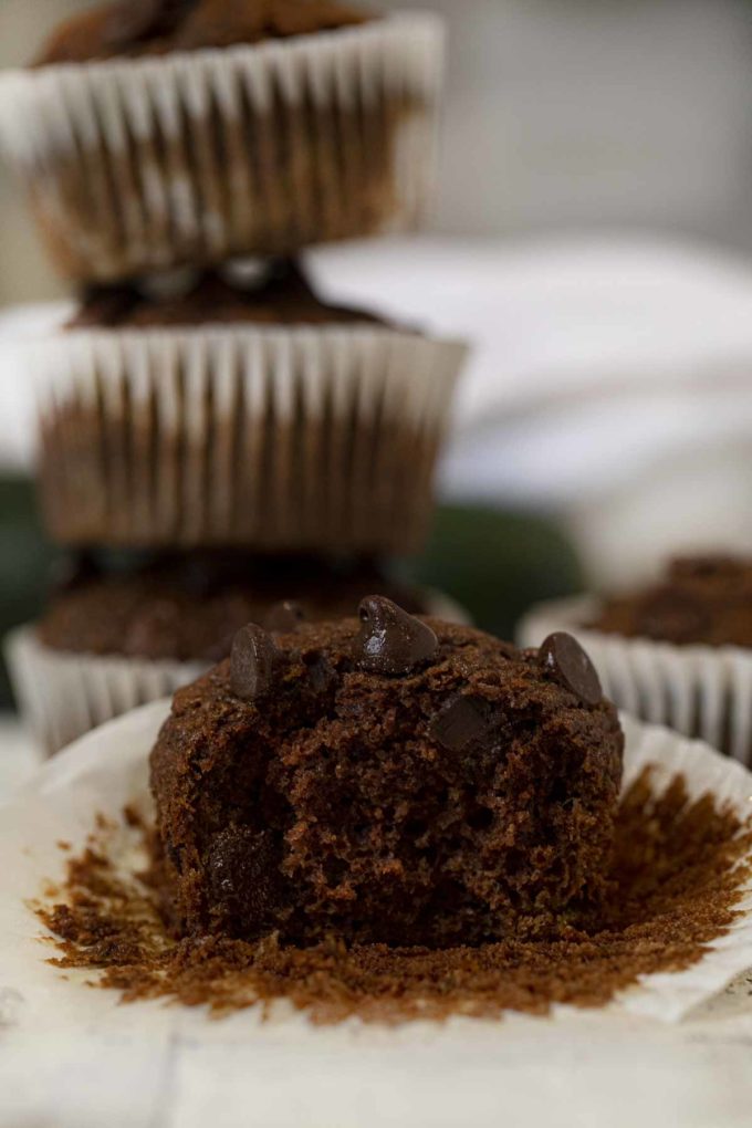 Healthy Chocolate Zucchini Muffins