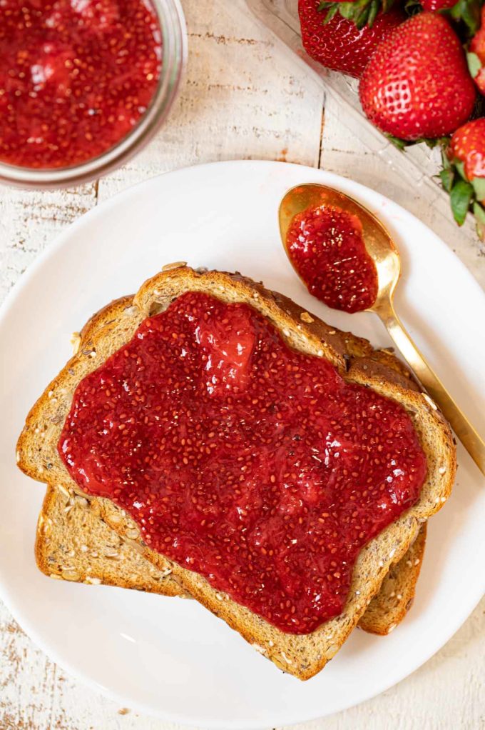 Strawberry Chia Jam on toast