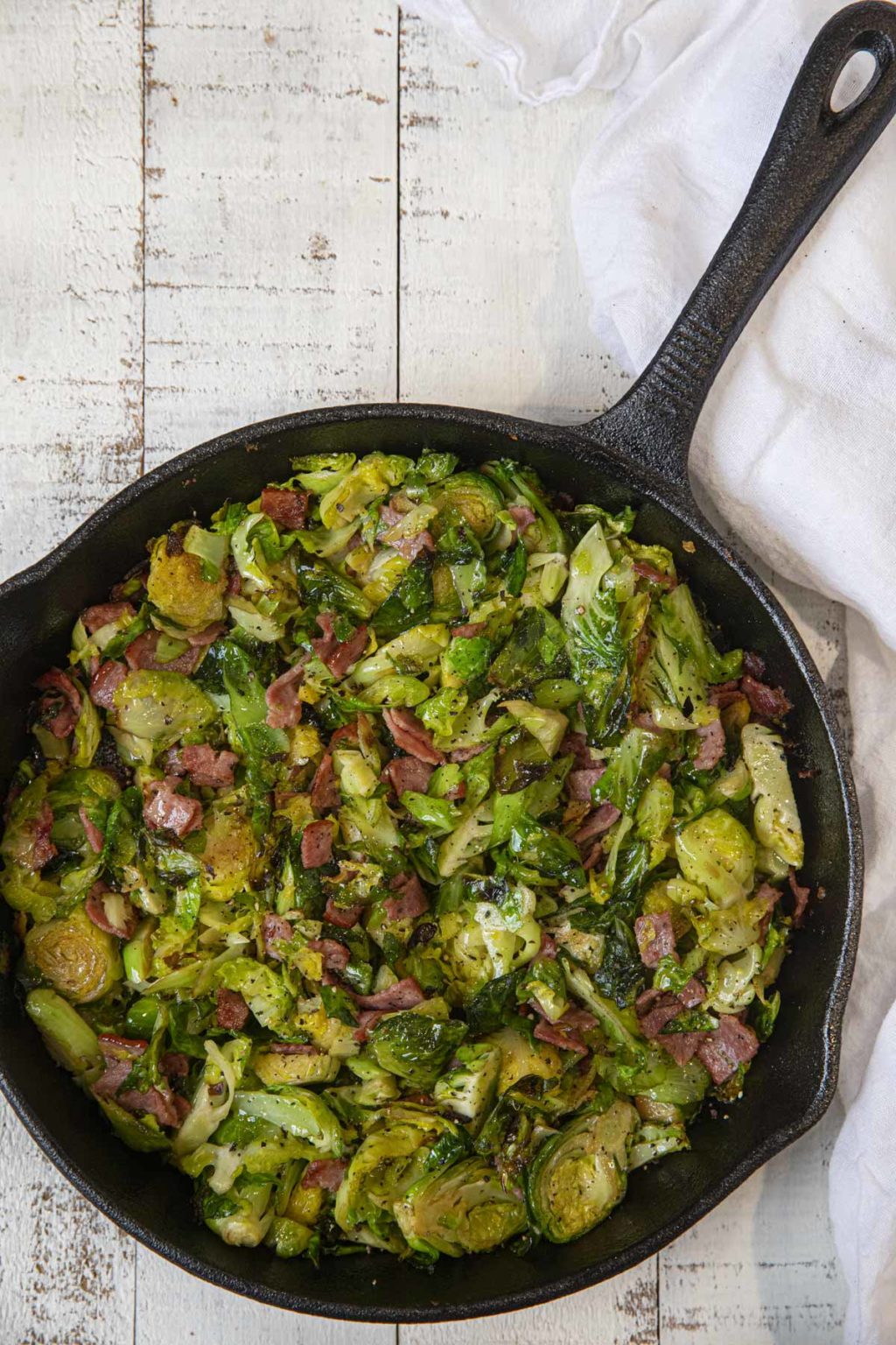 Turkey Bacon Brussels Sprouts - Cooking Made Healthy