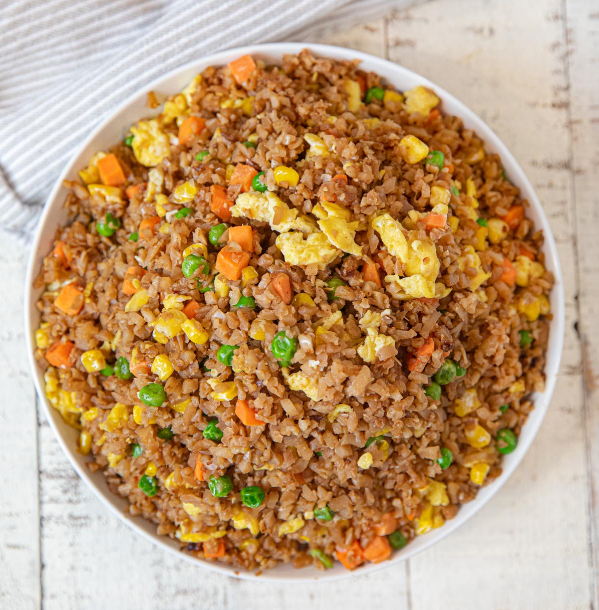 BEST EVER Cauliflower Egg Fried Rice (w/egg) Cooking Made Healthy