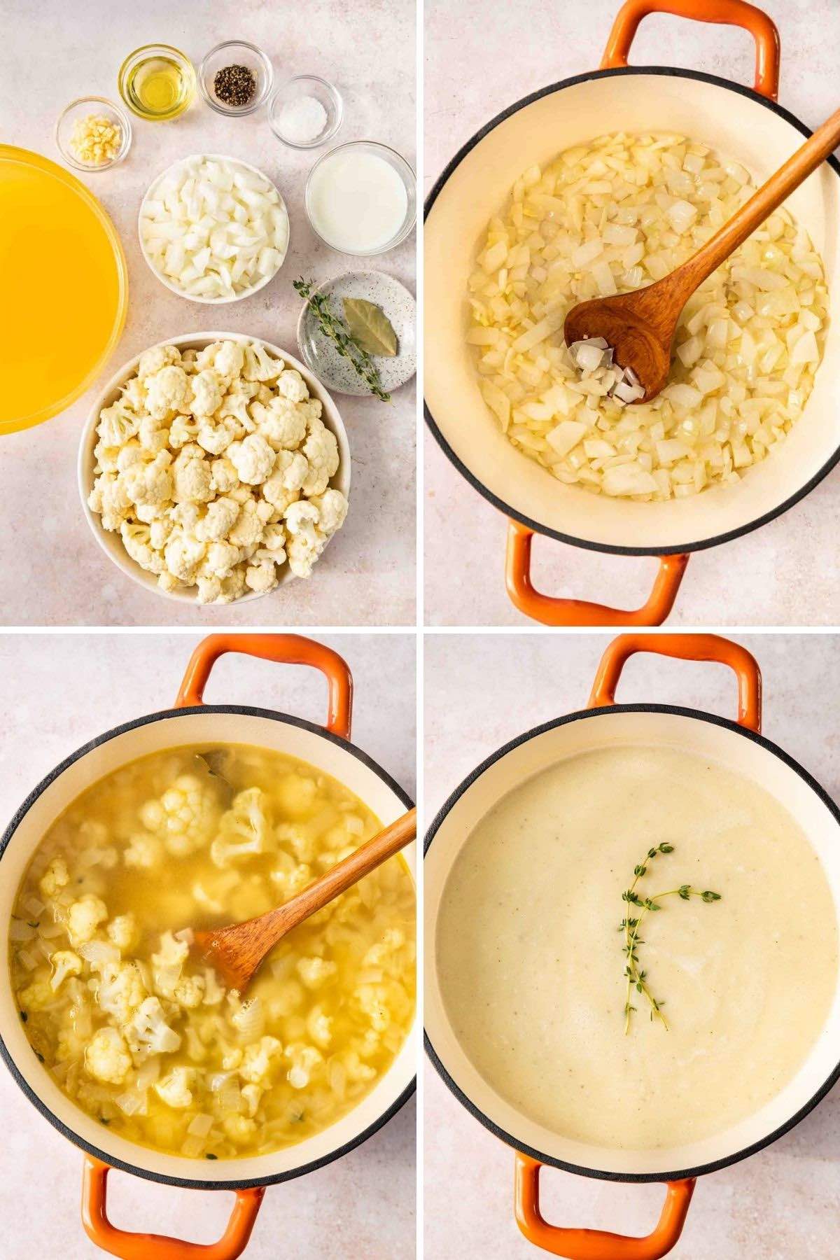 Cauliflower Soup collage
