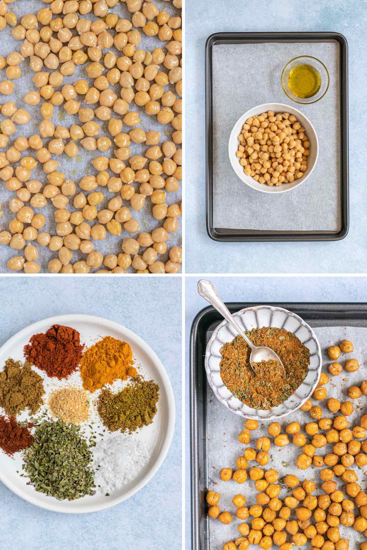 Crispy Roasted Chickpeas collage