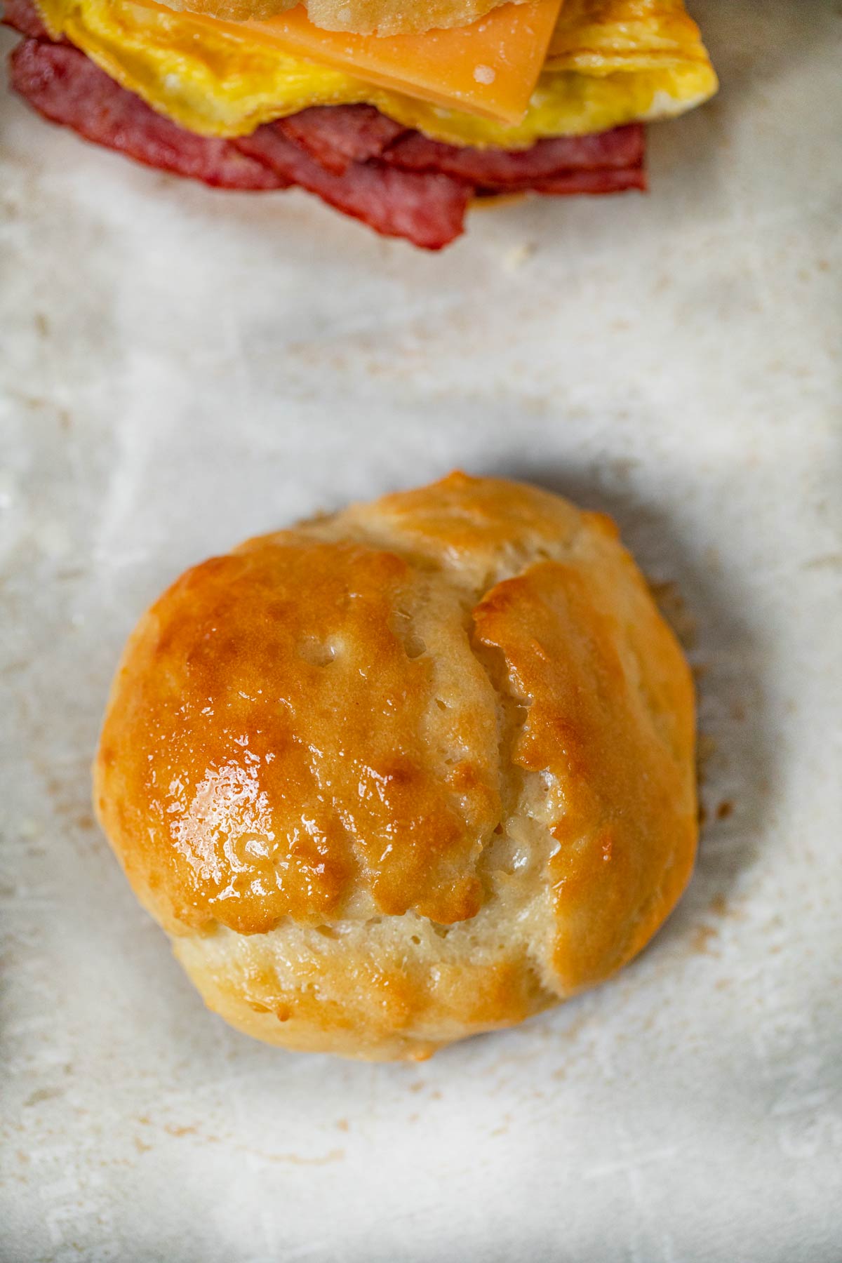 Greek Yogurt Biscuits on baking sheet