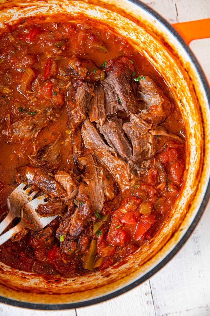 Healthier Italian Pot Roast in pot