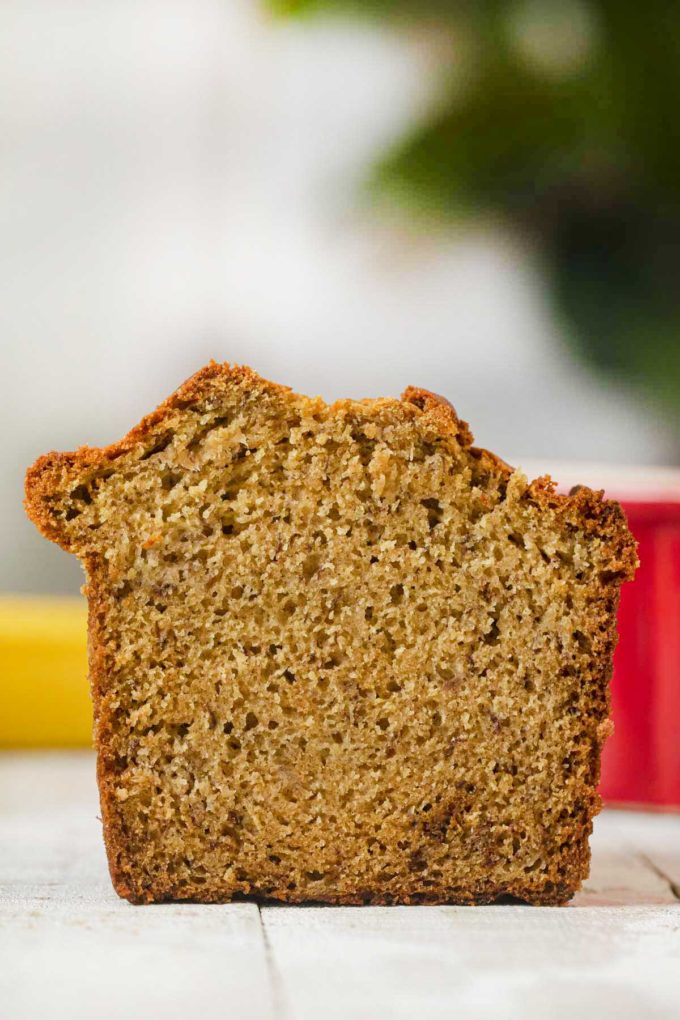 Healthy Banana Bread loaf, sliced