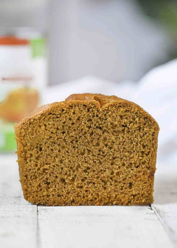 Whole Wheat Pumpkin Bread sliced loaf