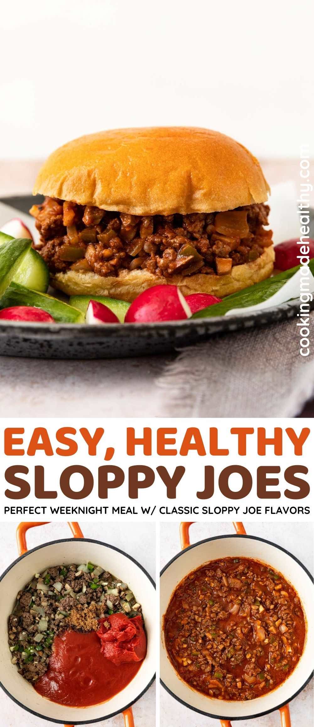 Healthy Sloppy Joes Collage