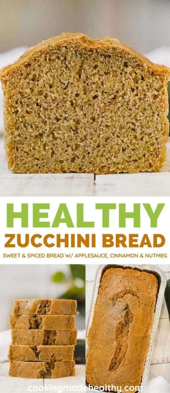 Healthy Zucchini Bread collage