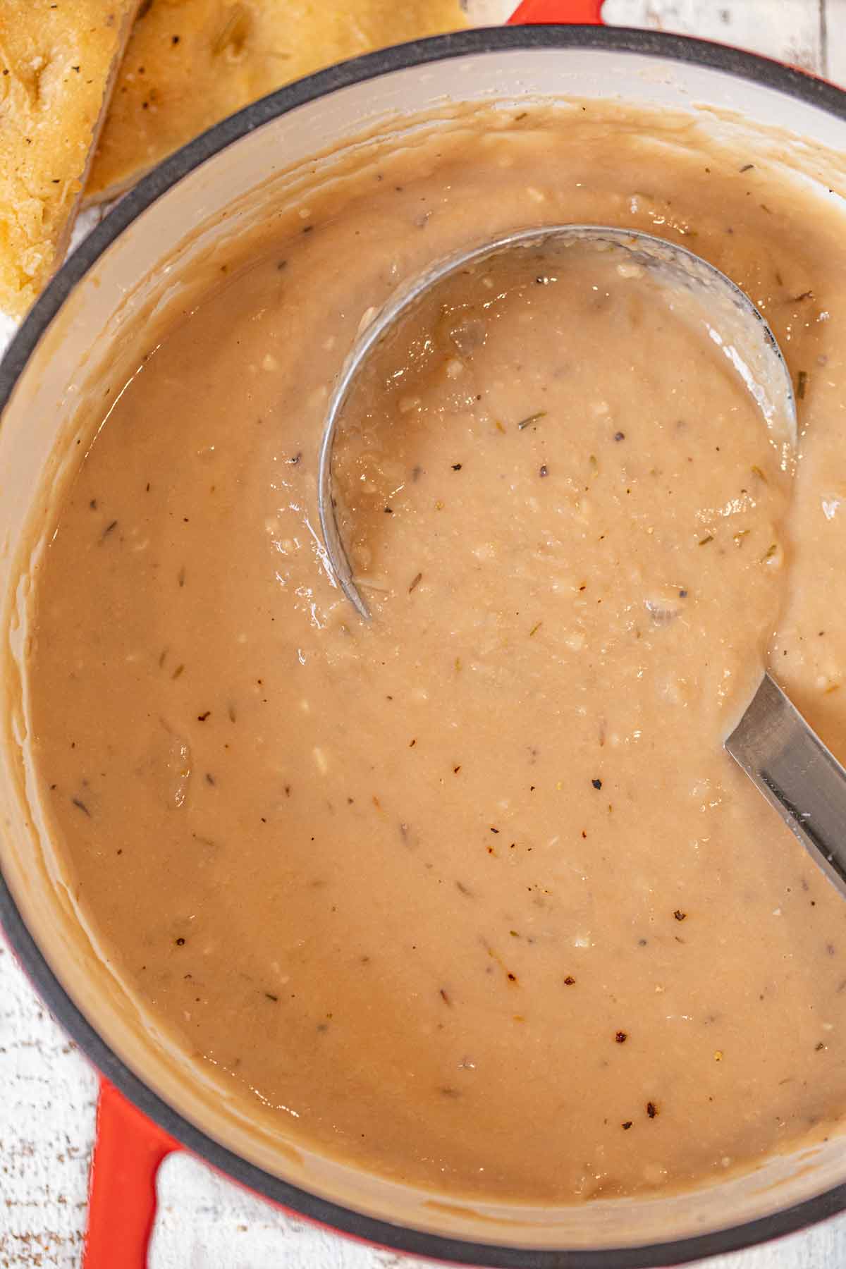 White Bean Soup in pot