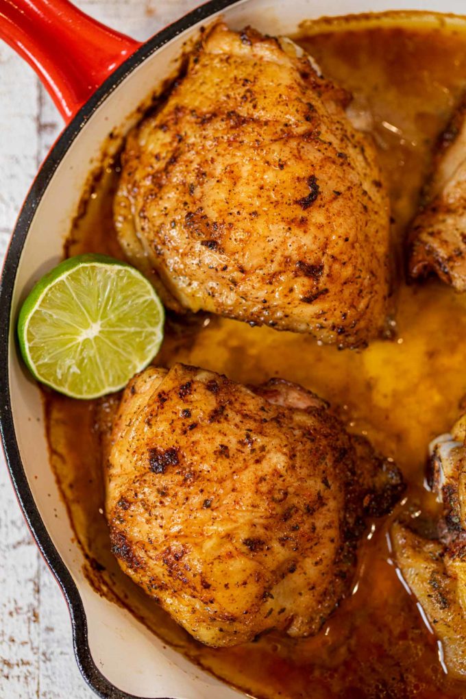 Chili Lime Chicken in pan