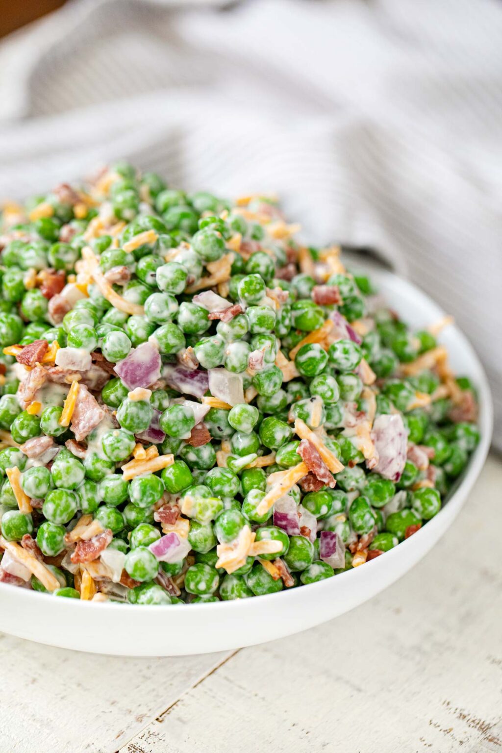 Healthy Pea Salad Recipe (w/ Turkey Bacon) - Cooking Made Healthy