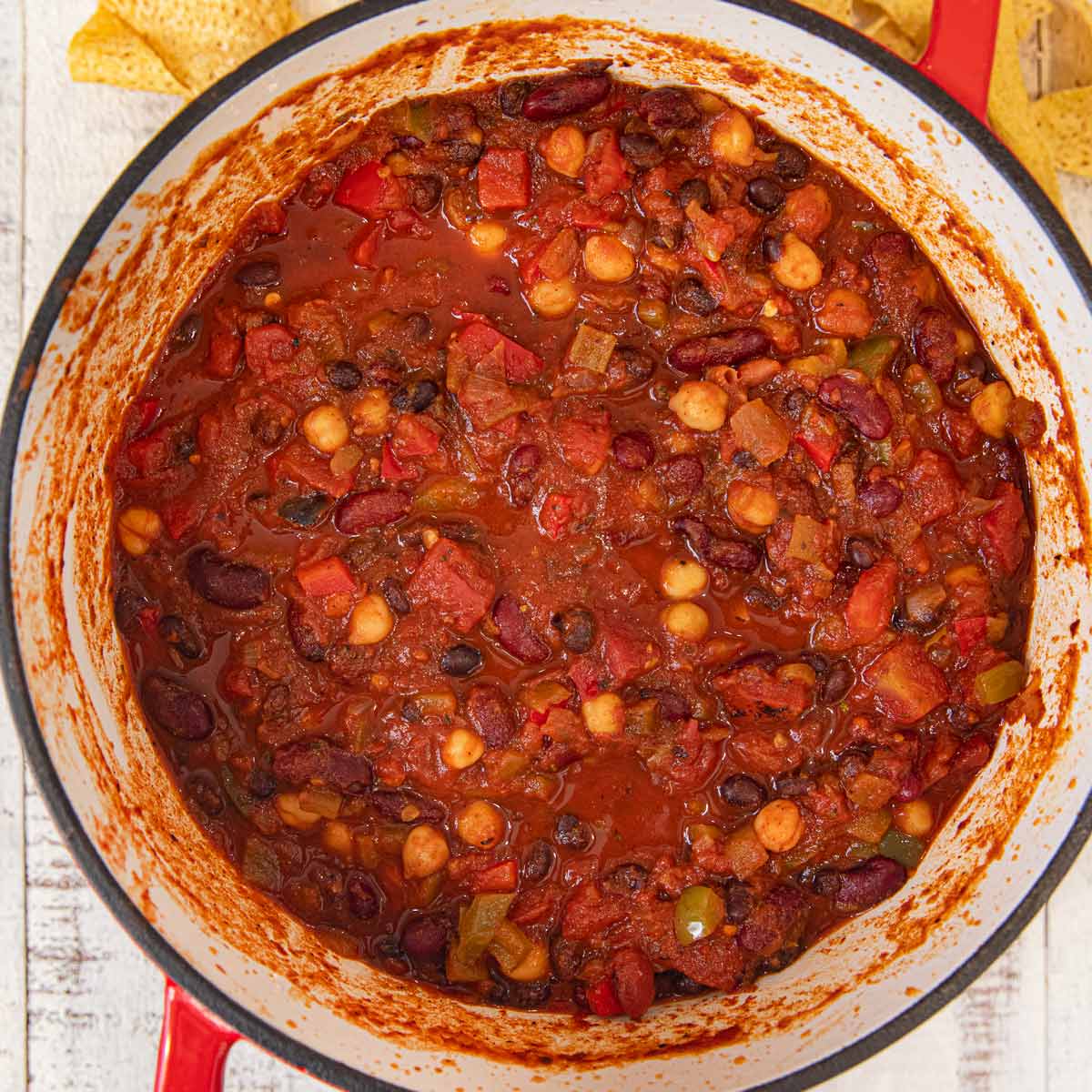 Easy Healthy Vegetarian Chili Recipe (3-Bean) - Cooking Made Healthy