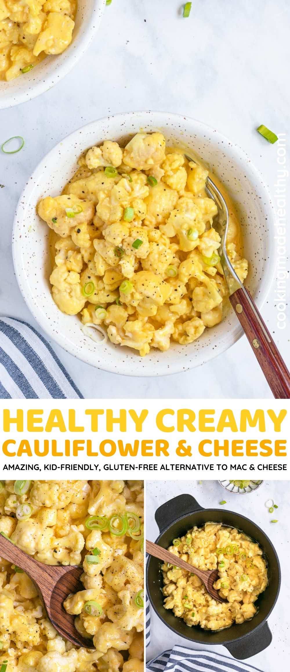 Healthy Cauliflower and Cheese collage