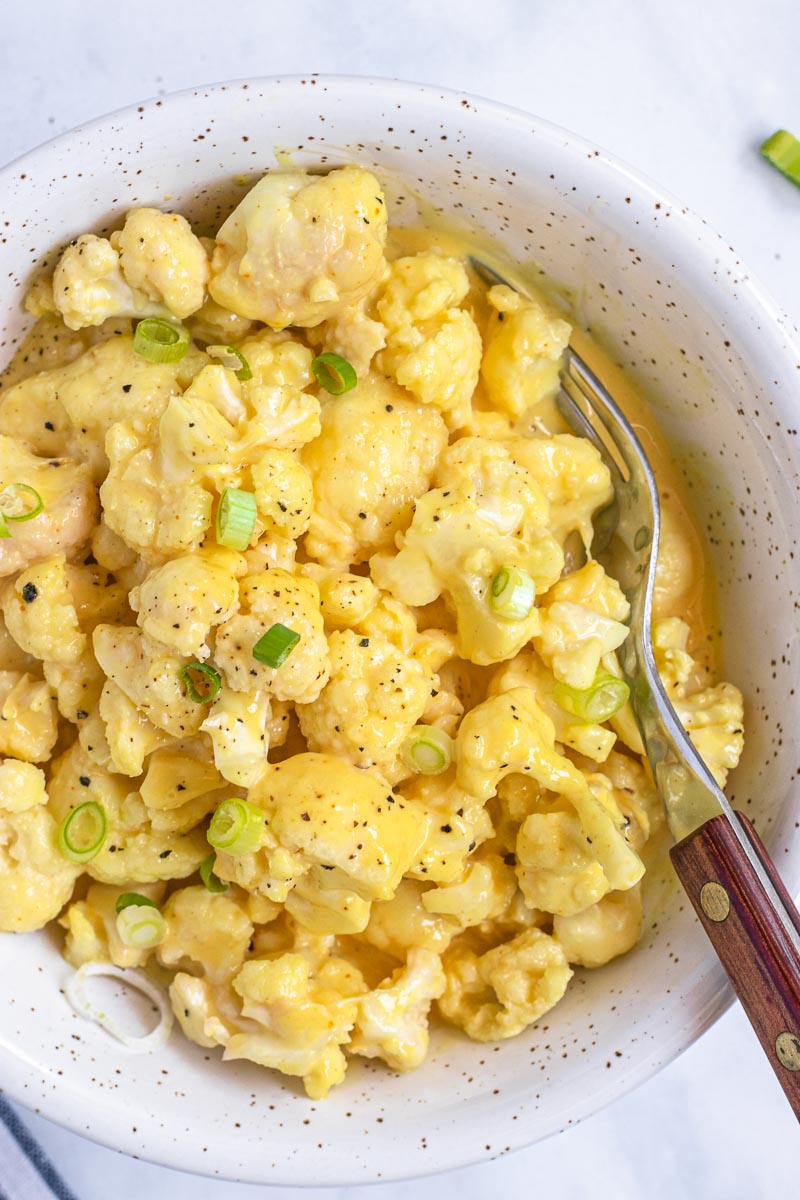 Healthy Cauliflower and Cheese in bowl