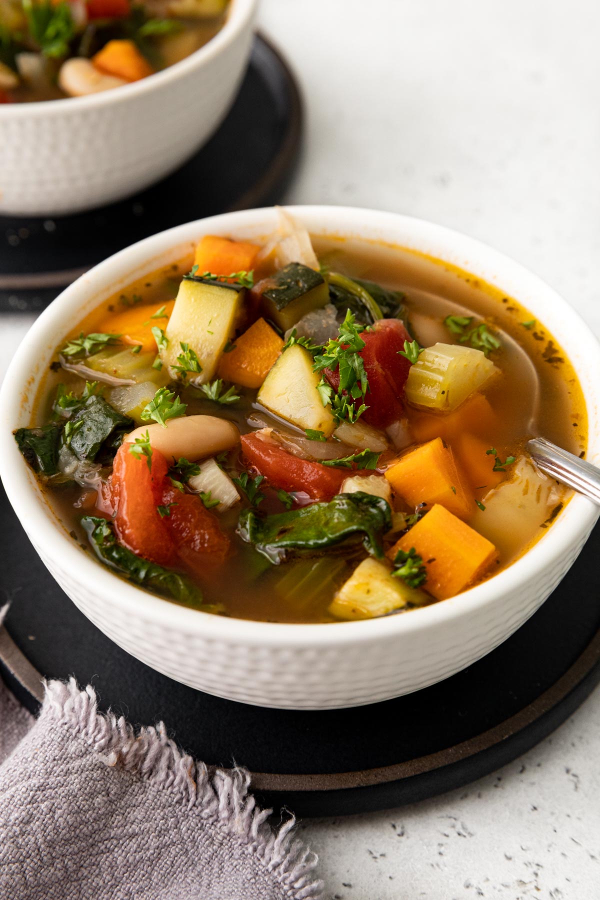 Tuscan Vegetable Soup in bowl
