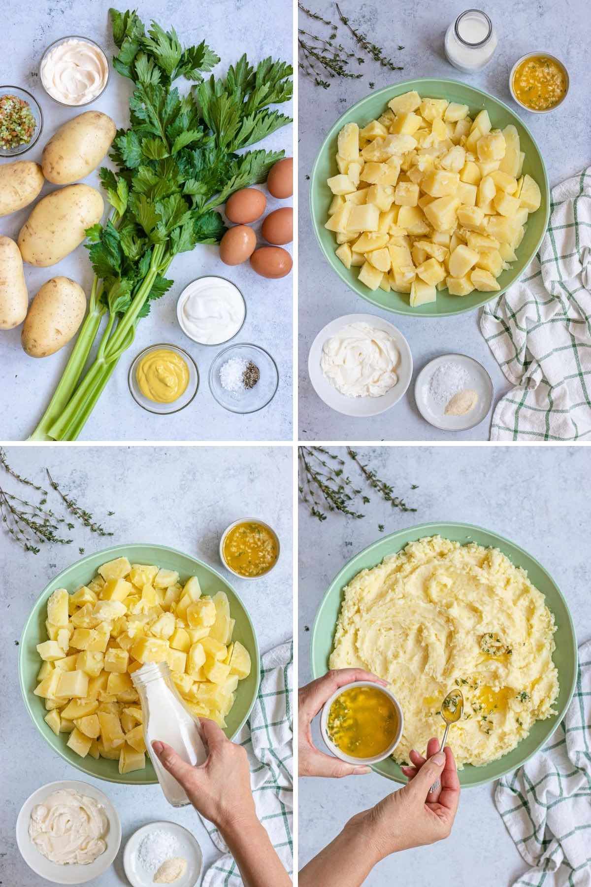 Healthy Mashed Potatoes collage