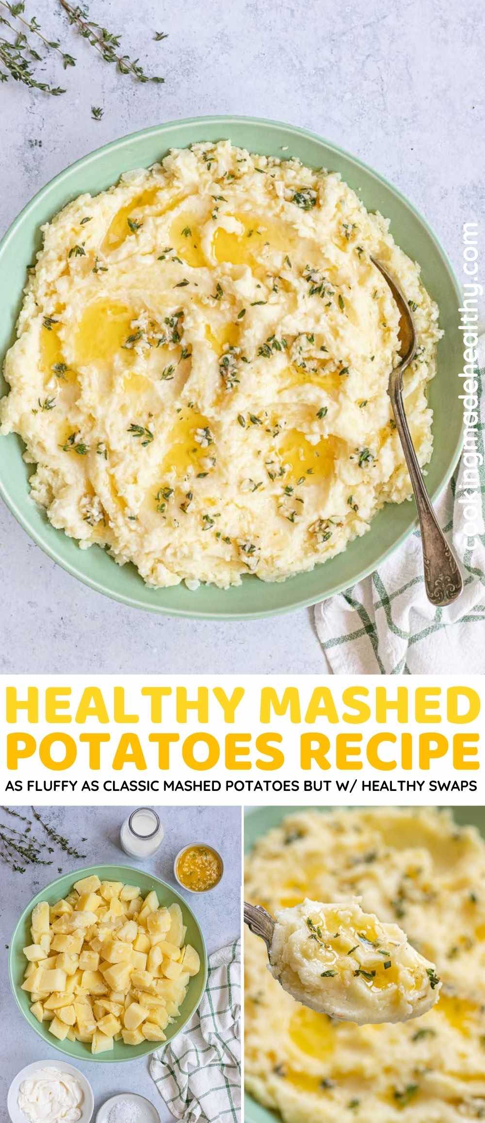 Healthy Mashed Potatoes collage