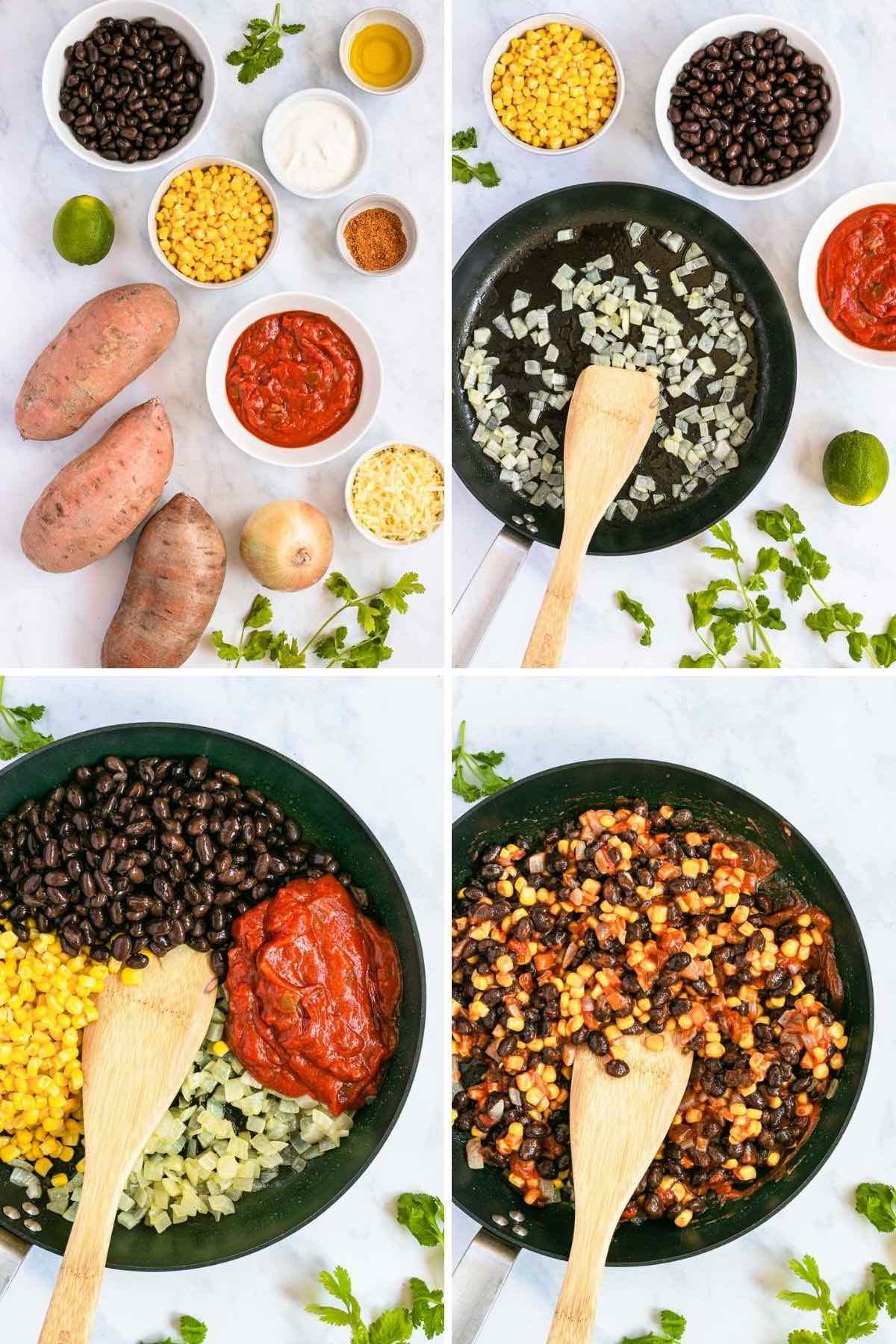 Tex Mex Sweet Potatoes collage