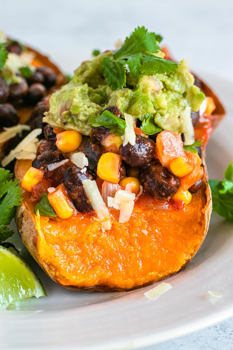 Tex Mex Sweet potatoes up close