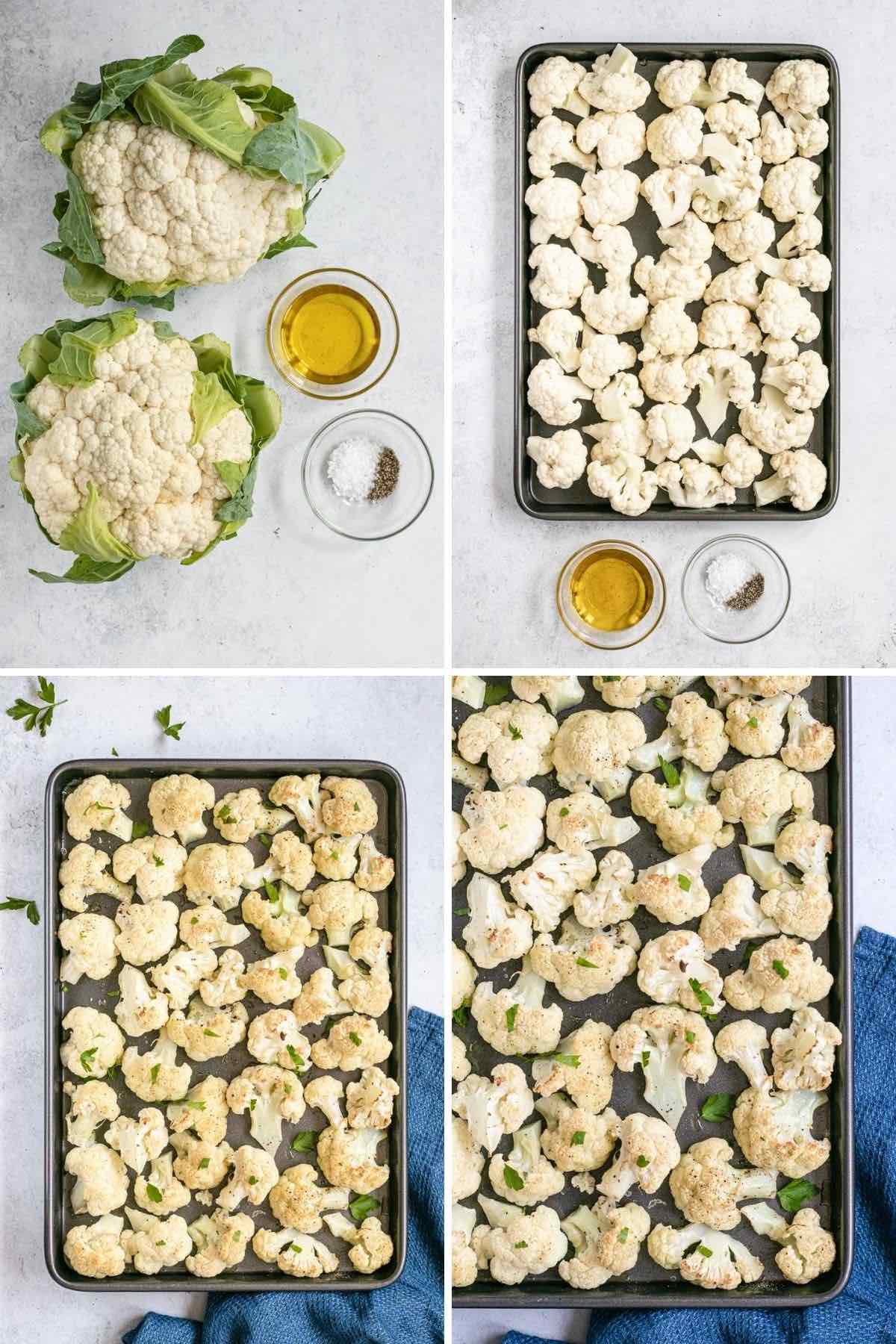 Roasted Cauliflower collage