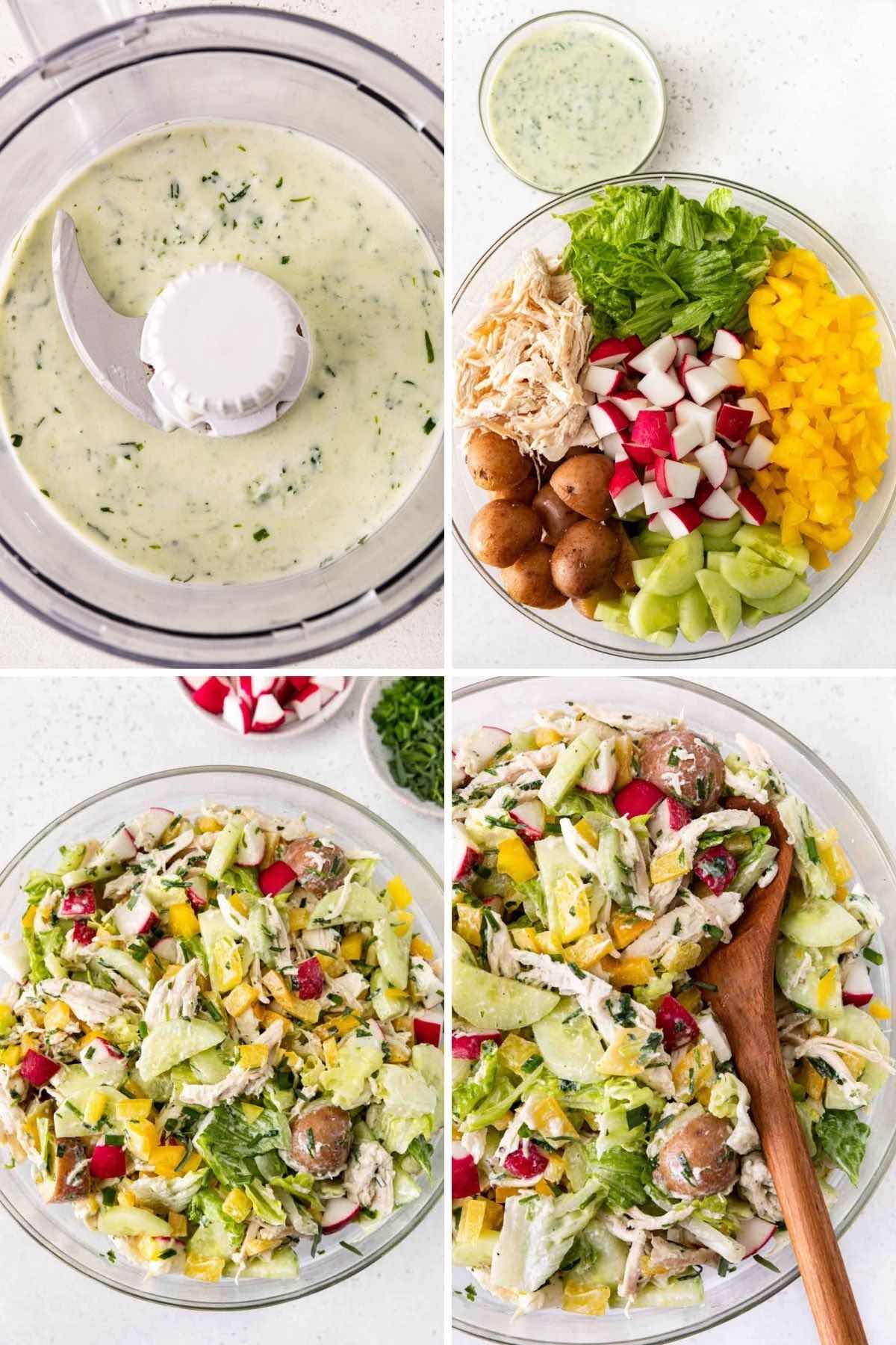 Spring Tarragon Chicken Salad Collage