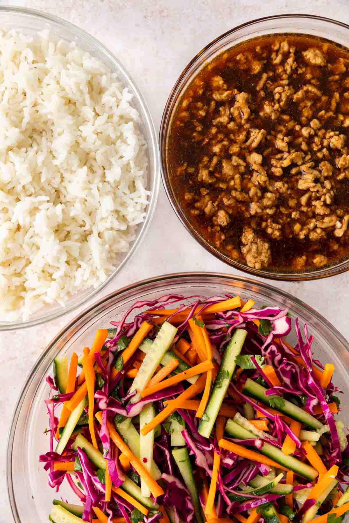 Banh Mi Rice ingredients before mixing