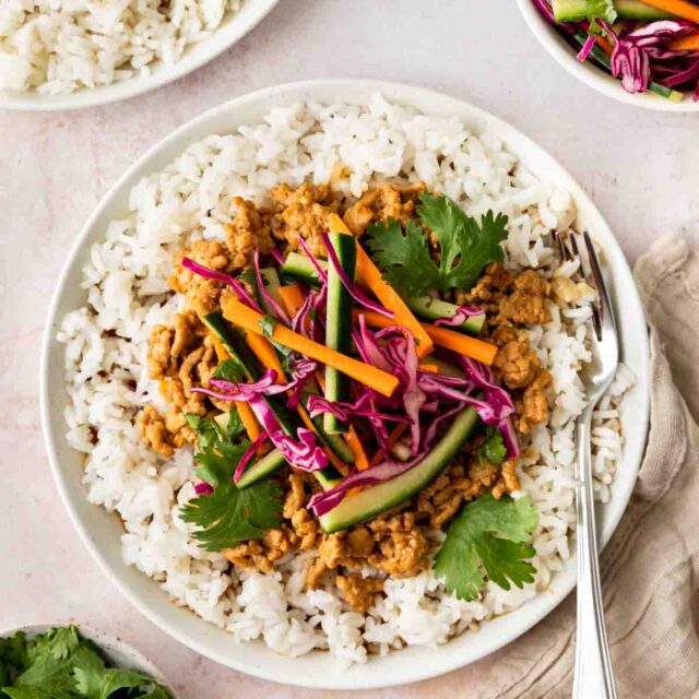 Banh Mi Rice served in bowl