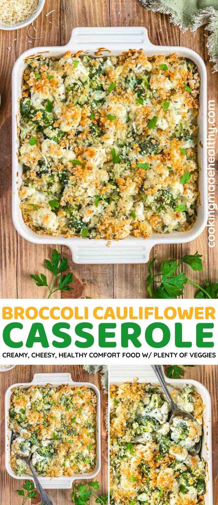 Broccoli Cauliflower Casserole Recipe - Cooking Made Healthy