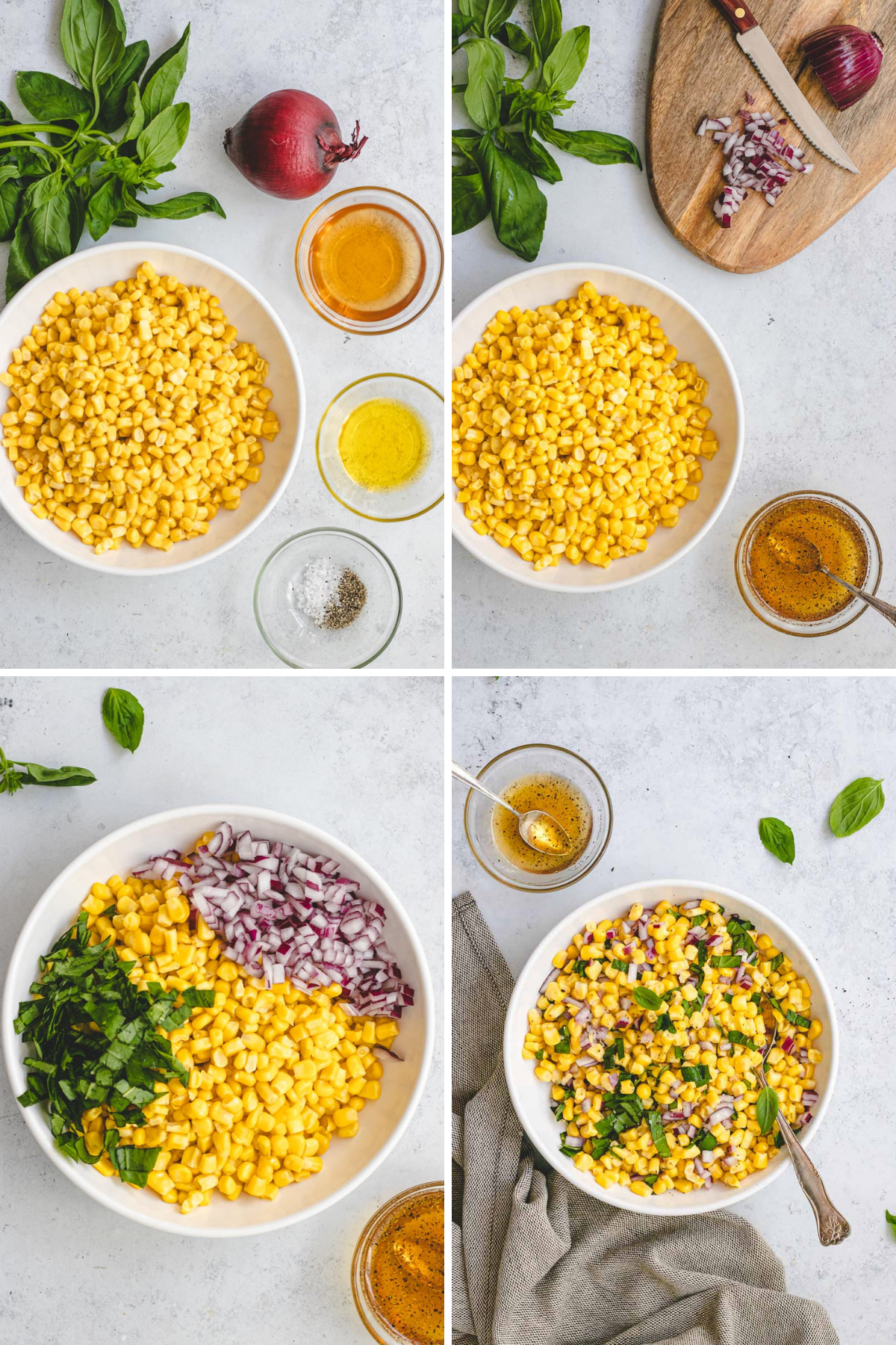 Corn Salad Collage